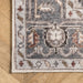 Machine Washable Beige Crystalline Medallion Area Rug 160x230 cm