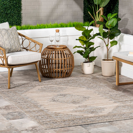 Machine Washable Beige Indoor Outdoor Rug 160x230 cm