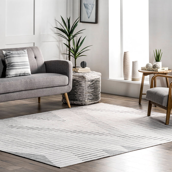 Machine Washable Beige Modern Area Rug 160x230 cm