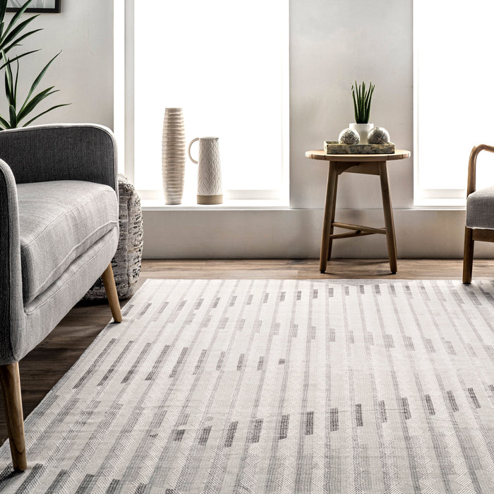 Machine Washable Beige Modern Area Rug 160x230 cm