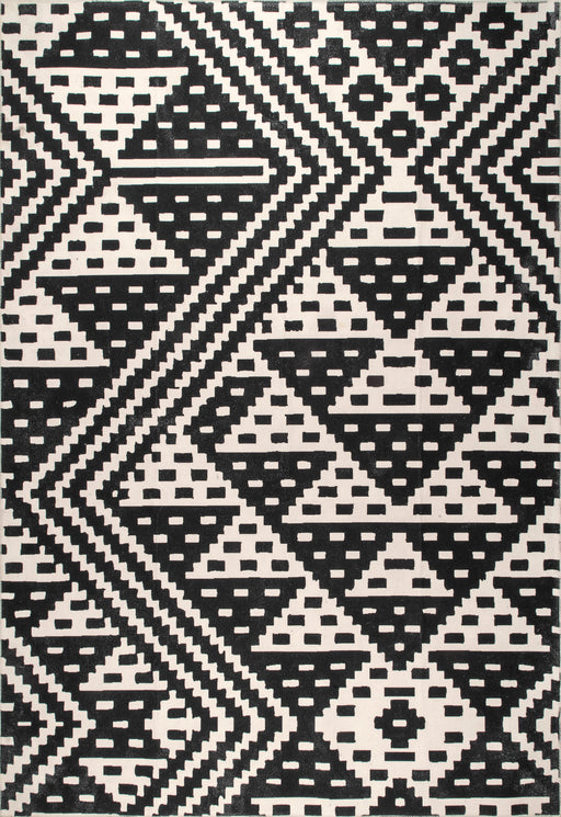 Machine Washable Black Trellis Area Rug 160 x 230 cm