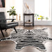 Machine Washable Black Zebra Pattern Rug 140x200 cm