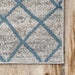 Tappeto blu Crosshatch lavabile in lavatrice 120x180 cm