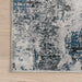 Machinewasbaar blauwgrijs abstract vloerkleed 150x240 cm