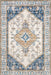 Machine Washable Blue Medallion Area Rug 120x180 cm