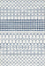 Tappeto a traliccio blu marocchino lavabile in lavatrice, 150x240 cm