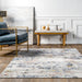 Machine Washable Blue Multicolor Rug for Homes