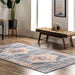 Machine Washable Blue Nordic Emblems Area Rug 120x180 cm