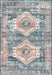 Machine Washable Blue Nordic Emblems Area Rug 120x180 cm