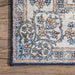 Machine Washable Blue Rosette Medallion Area Rug 120x180 cm