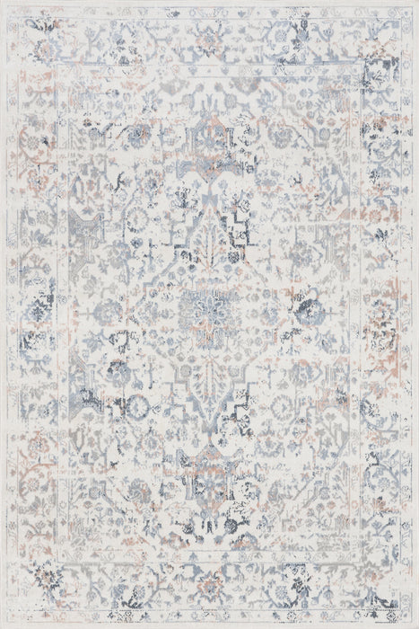 Machine Washable Blue Snowflake Area Rug 152x244 cm