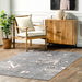 Machine Washable Blue Symbolism Area Rug 150x230 cm