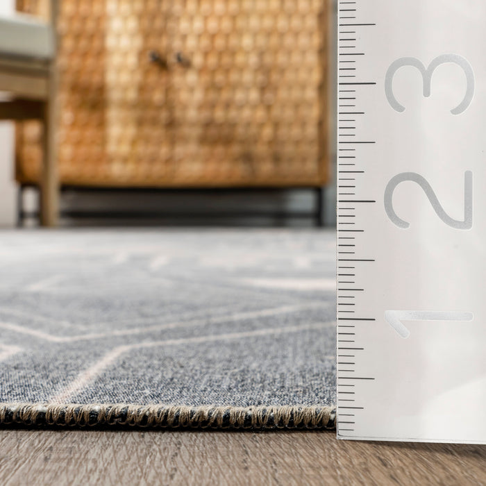 Machine Washable Blue Symbolism Area Rug 150x230 cm