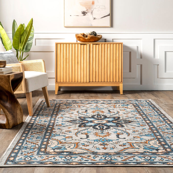 Machine Washable Blue Venus Area Rug 150x230 cm