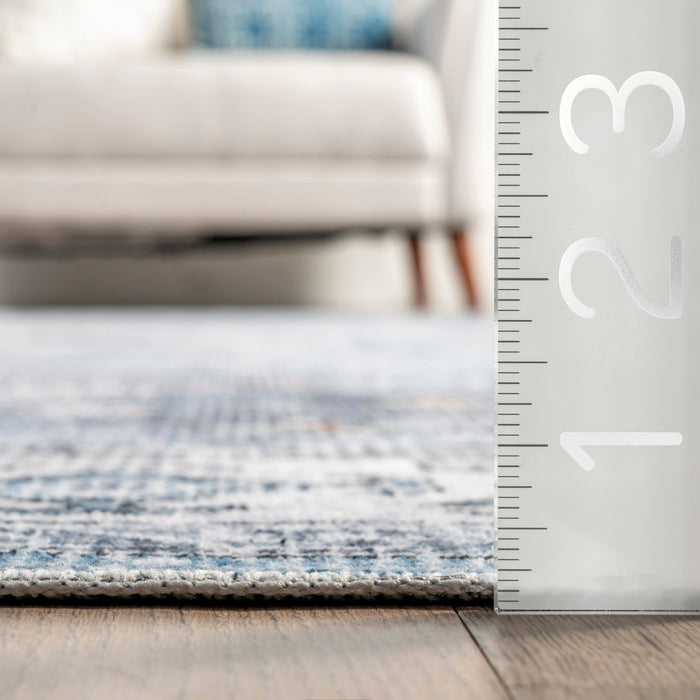 Machine Washable Blue Vintage Rug 120x180 cm