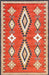 Machine Washable Bohemian Area Rug in Red