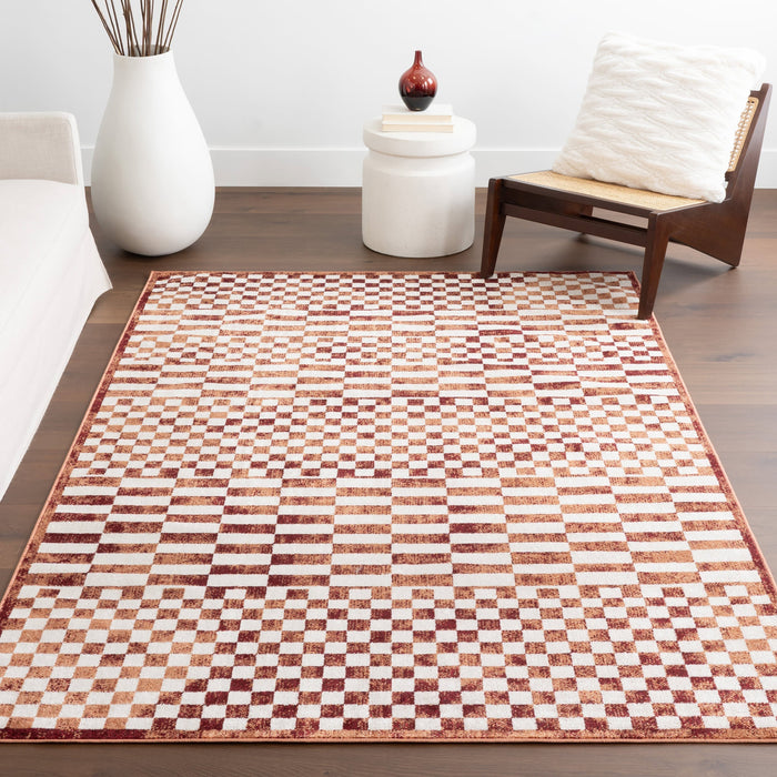 Machine Washable Brick Tiled Area Rug for Home Decor