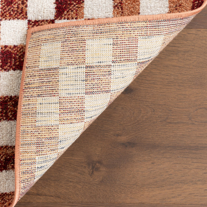 Machine Washable Brick Tiled Area Rug for Home Decor