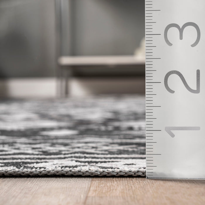 Machine Washable Charcoal Area Rug for Busy Homes