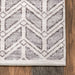 Machine Washable Chevron Rug 90x150 cm Grey
