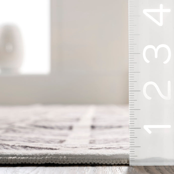 Machine Washable Chevron Rug 90x150 cm Grey