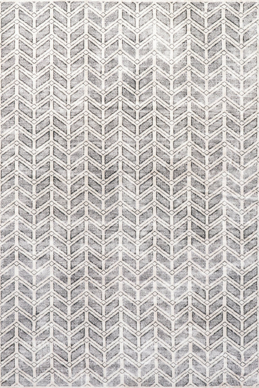 Machine Washable Chevron Rug 90x150 cm Grey
