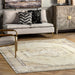 Machine Washable Cream Burr Medallion Area Rug 120x180 cm