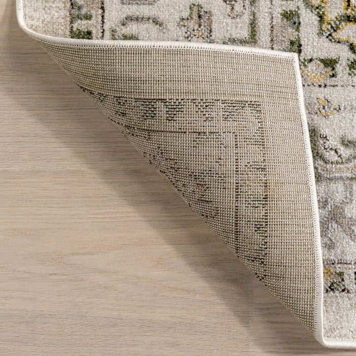 Machine Washable Cream Vines Area Rug 120x180 cm