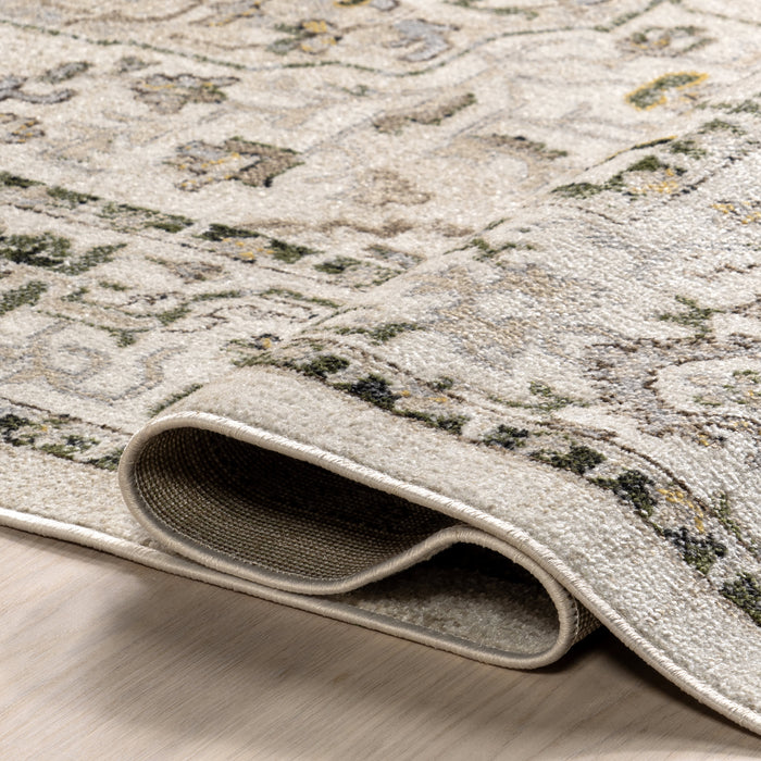 Machine Washable Cream Vines Area Rug 120x180 cm