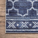 Machine Washable Dark Blue Indoor Outdoor Rug