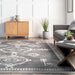 Machine Washable Dark Grey Rug for Busy Homes