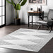 Machine Washable Diamond Pinstripes Area Rug 140 cm