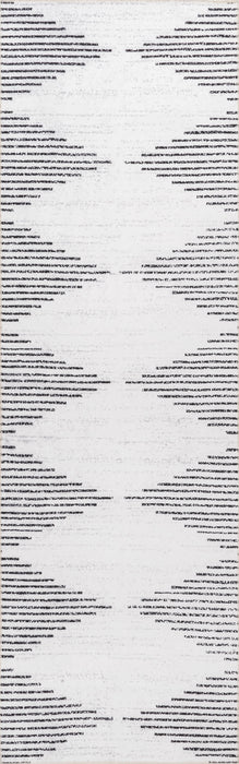 Machine Washable Diamond Pinstripes Rug 120x180 cm White