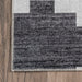 Machine Washable Diamond Rug in Charcoal Color 120x180 cm