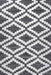 Machine Washable Diamond Rug in Charcoal Color 120x180 cm