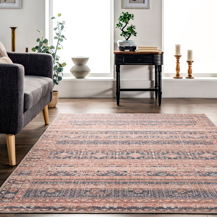 Machine Washable Distressed Grey Area Rug 150x240 cm