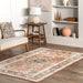 Machine Washable Distressed Peach Area Rug 140x200 cm
