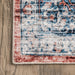 Machine Washable Faded Area Rug in Brick Color