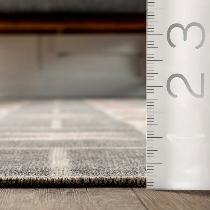 Machine Washable Geometric Blue Area Rug 140x200 cm