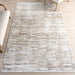 Machine Washable Geometric Rug 140x200cm Light Beige