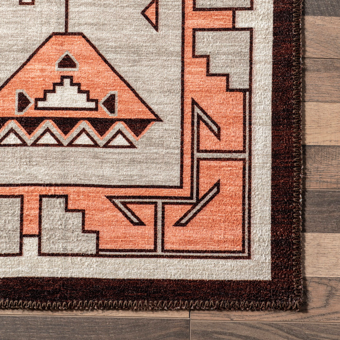 Machine Washable Grey Area Rug For Busy Households