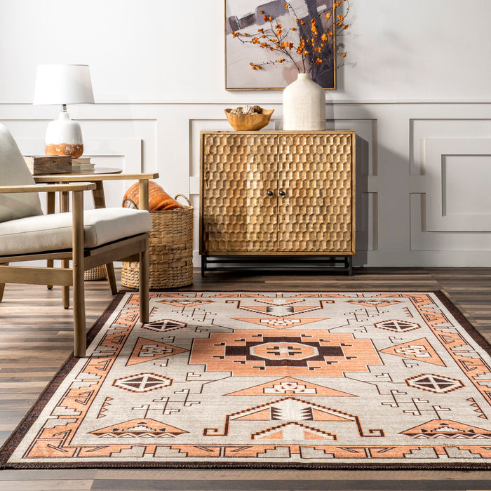 Machine Washable Grey Area Rug For Busy Households