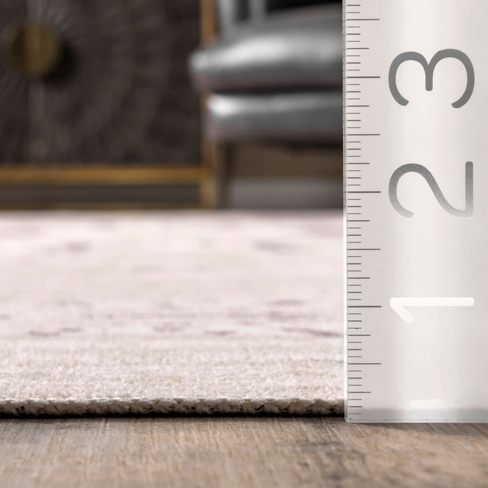 Machine Washable Grey Area Rug for Family Homes