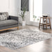 Machine Washable Grey Banded Area Rug 150 x 230 cm