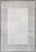 Machine Washable Grey Border Area Rug for Home Decor