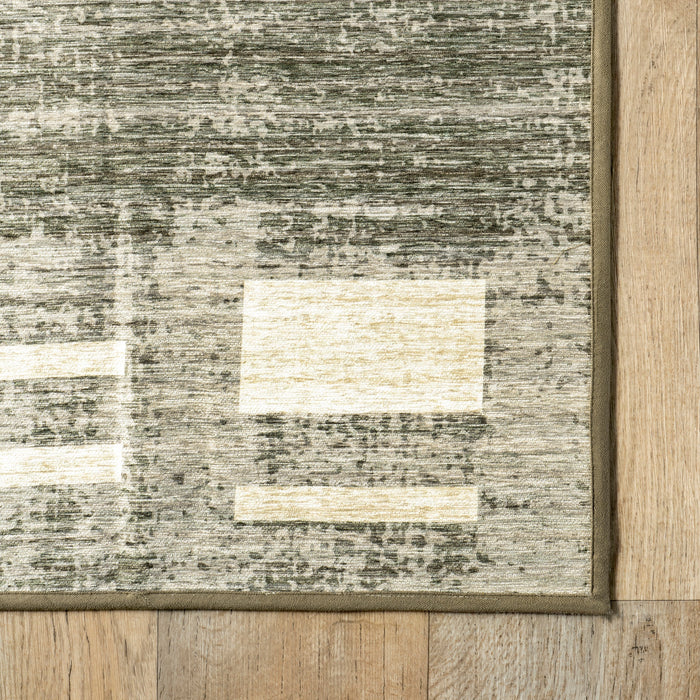 Machine Washable Grey Deconstructed Area Rug