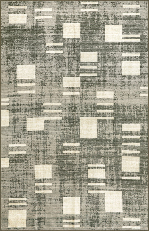 Machine Washable Grey Deconstructed Area Rug