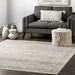 Machine Washable Grey Diamond Mosaic Area Rug 140x200 cm
