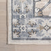 Machine Washable Grey Floral Area Rug for Home Décor