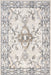 Machine Washable Grey Floral Area Rug for Home Décor